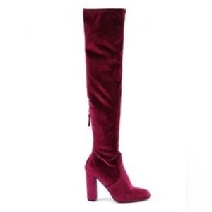Steve Madden Burgundy Over the Knee Boots